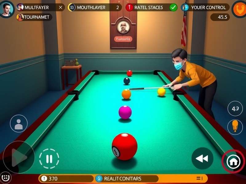 Namaste Pool Conqueror multiplayer interface showing competitive gameplay